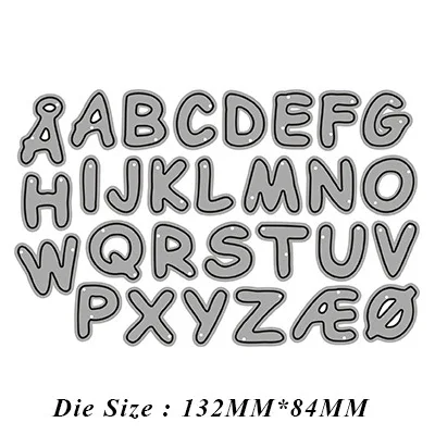 Alphabet and Number Metal Cutting Dies for Making Words Dies Cut Embossing Punching Stencils Template Mould for DIY Scrapbooking