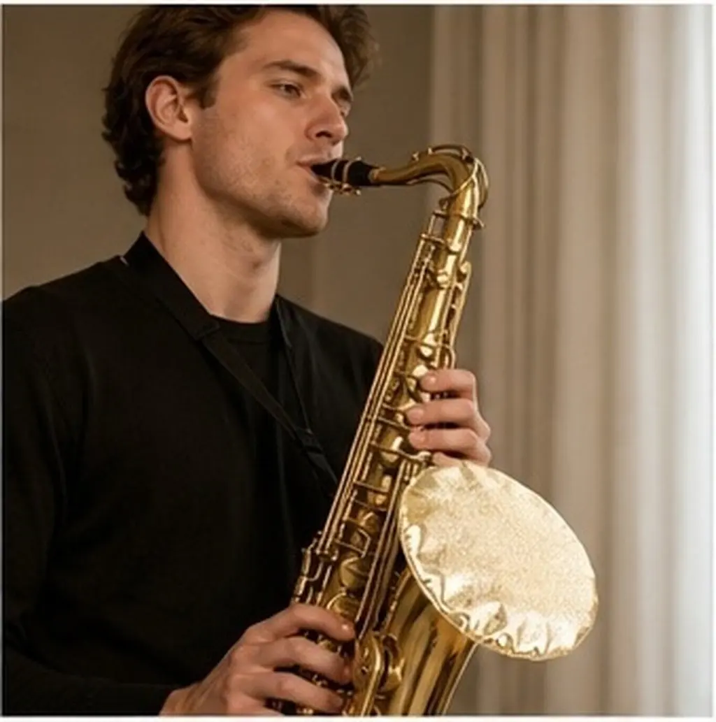 Saxophone Bell Cover Sax Horn Elastic Fabric Protective Dust Proof Cover Reusable Music Instrument Accessory Trumpet Flip Folder