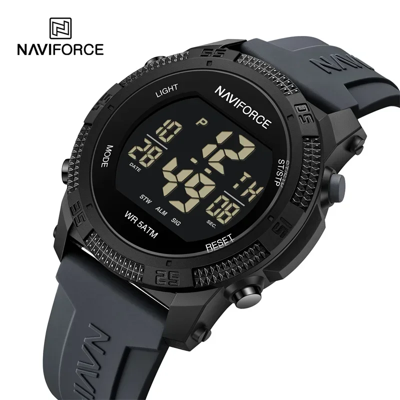 NAVIFORCE 2024 Brand Electronic Watch for Men Silicone Strap Fashion 30m Waterproof Wristwatches Relogio Masculino 2024