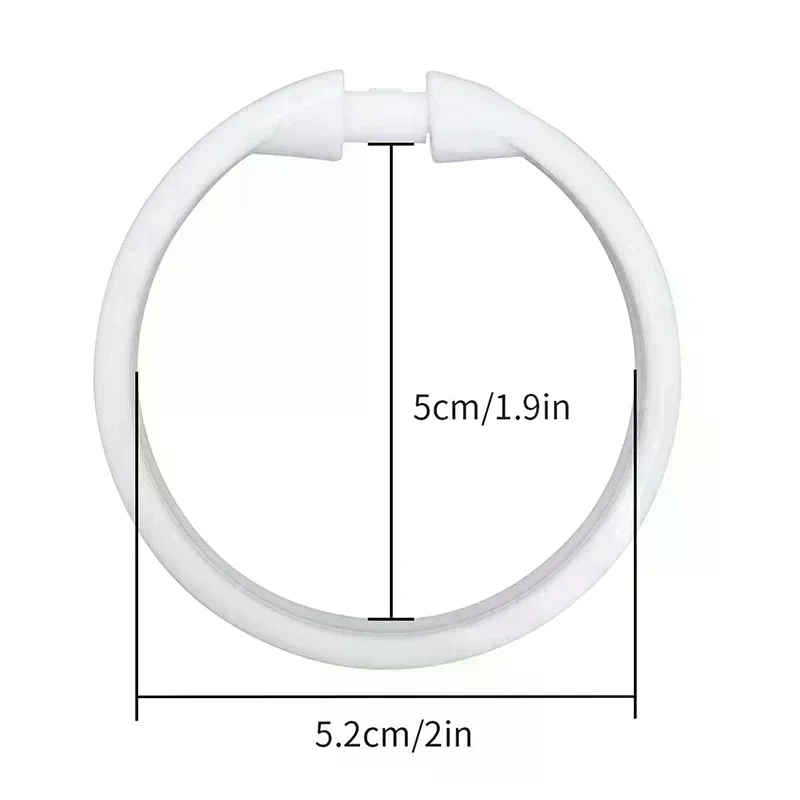 Hang Curtains Flawlessly! 12Pcs Open Curtain Rings, Round Shower Curtain Clips & Rod Hardware