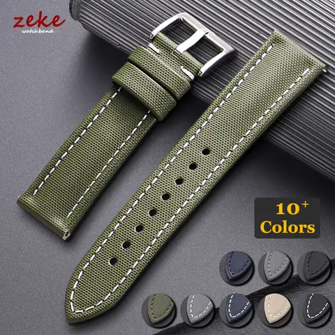 18/19/20/21/22mm Sailcloth Straps for Omega for Blancpain for Seiko Divers Watches Men Women Quick Release Waterproof Watch Band