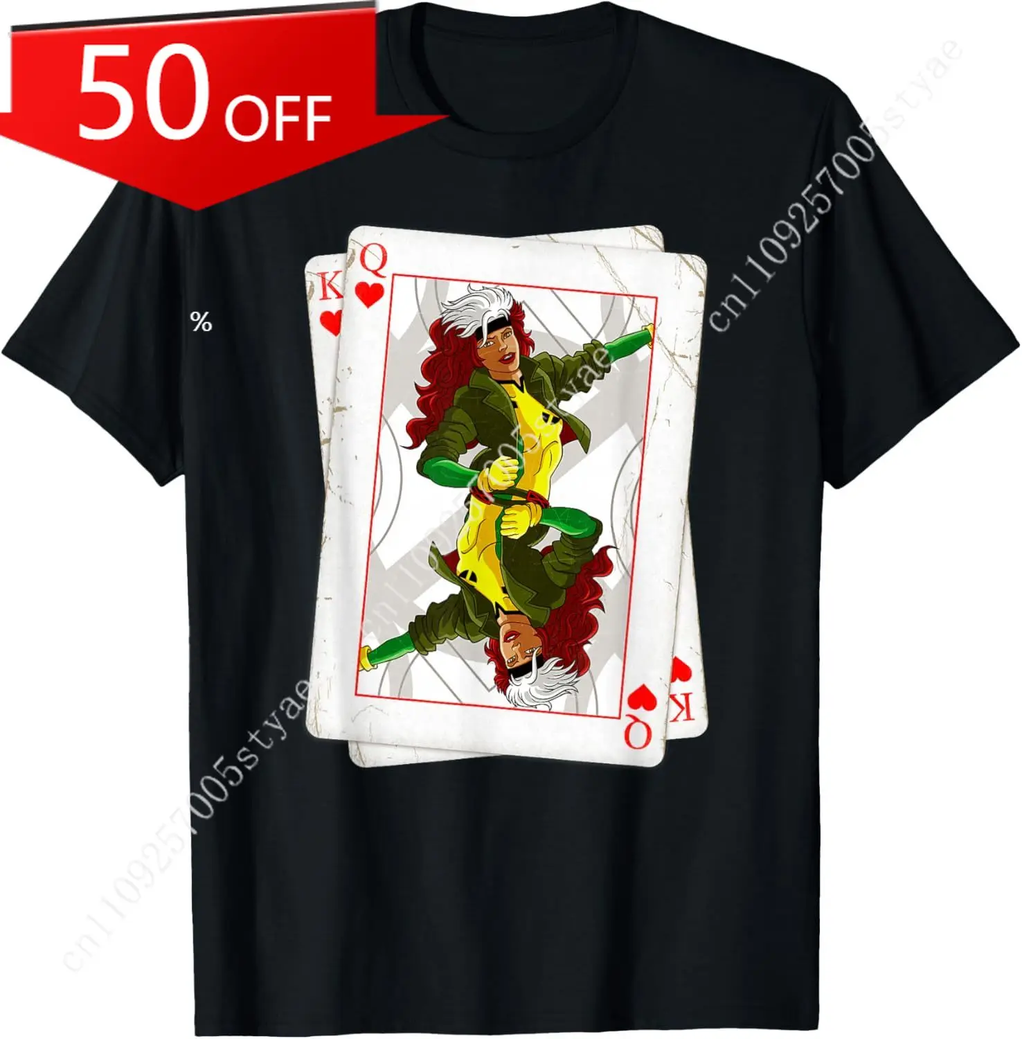 

Marvel X-Men Rogue Playing Card 90s T-Shirt