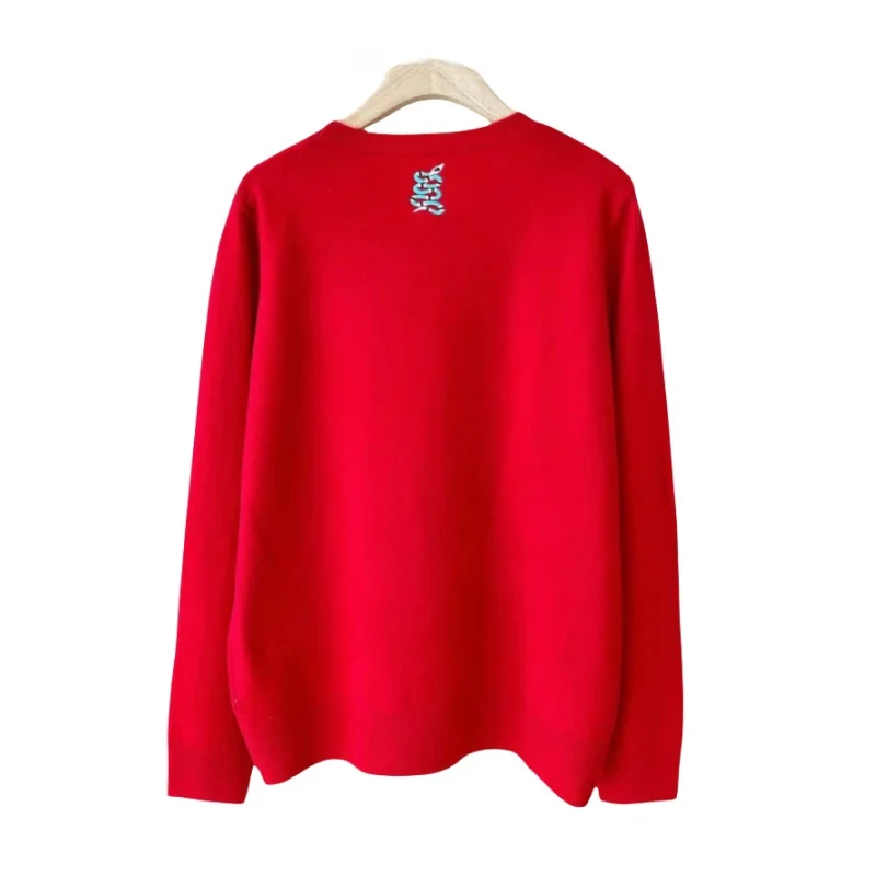 

NiuNiu Home Весенне-осенний новый женский вязаный свитер из кашемира и шерсти с круглым вырезом, универсальный пуловер 2401, повседневный стиль, с длинным рукавом