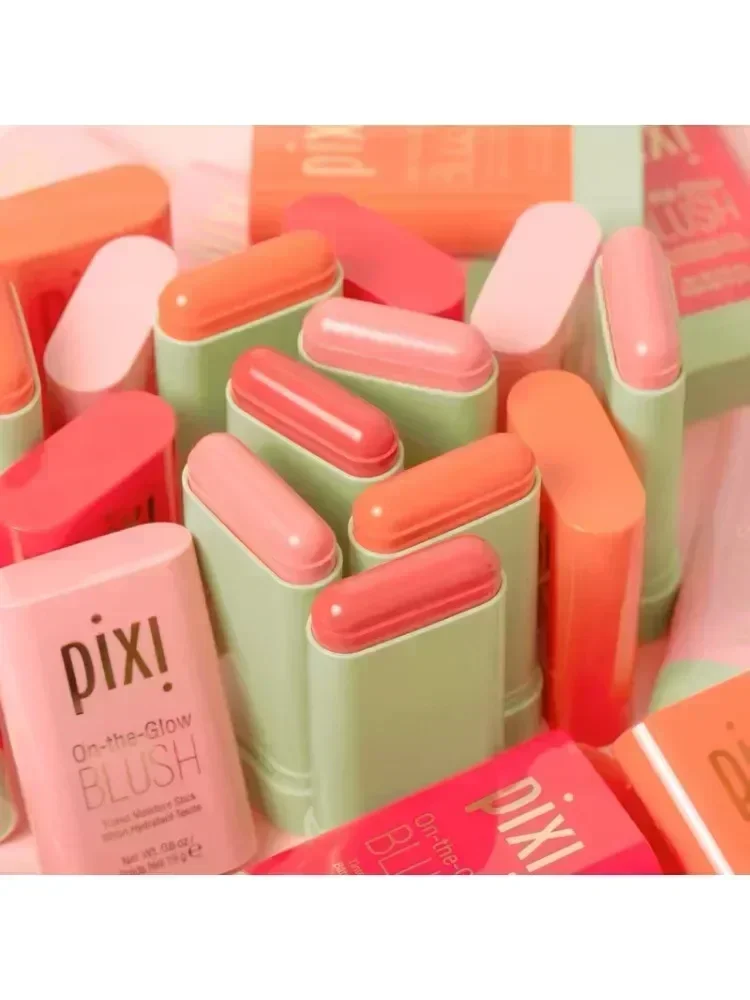 Pixi Blush Stick Cheek Face Rouge أحمر الخدود كريم دائم عالي اللون مقاوم للماء يشكلون فرش كريم الأساس فرشاة ماكياج