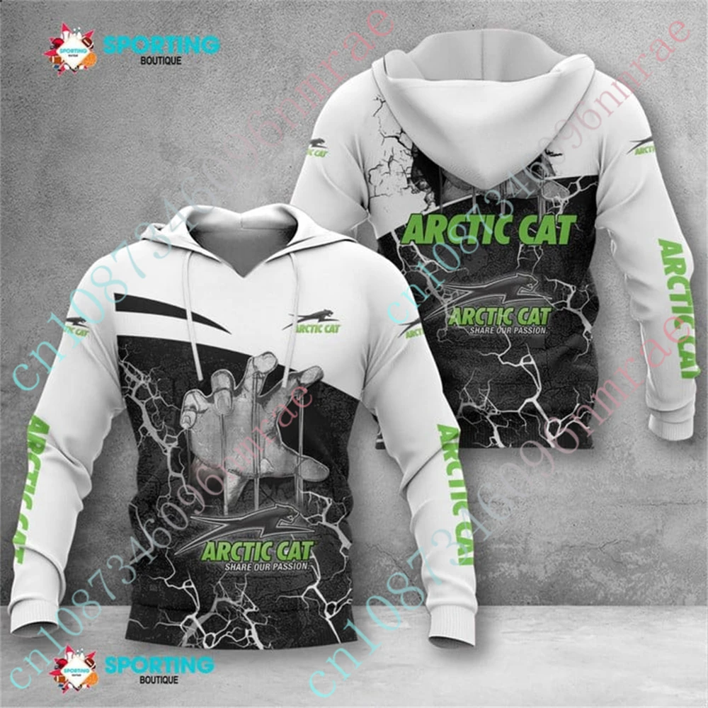 Arctic Cat Clothing Anime Hoodies For Men Women Unisex Sweatshirt Harajuku Pullover Top Casual Oversize Zip Hoodies Custom Logo