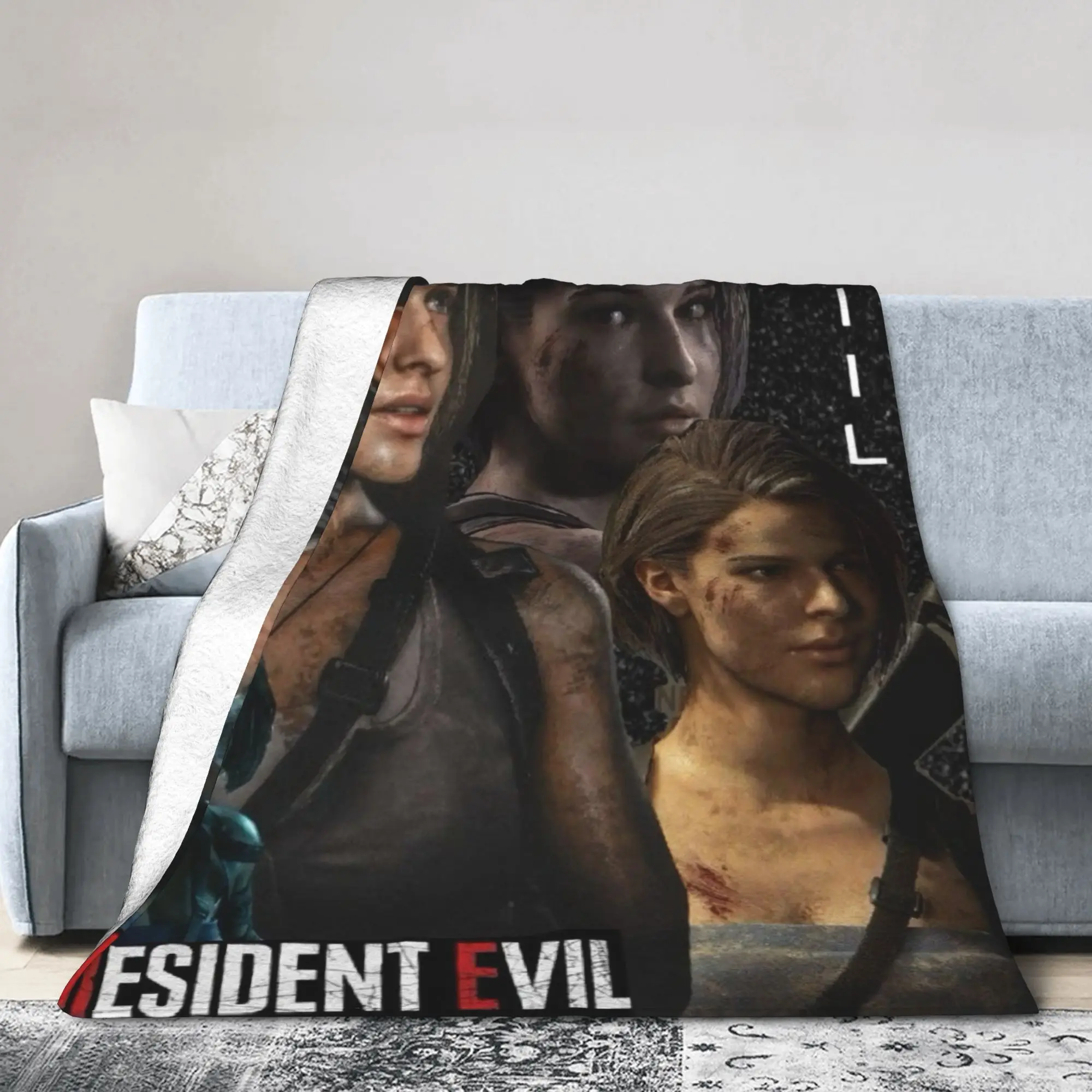 Residents Evils Jill Valentine Soft Blanket  Children Plush Throw Blanket Fashion Couch Chair Flannel Bedspread Sofa Bed Cover
