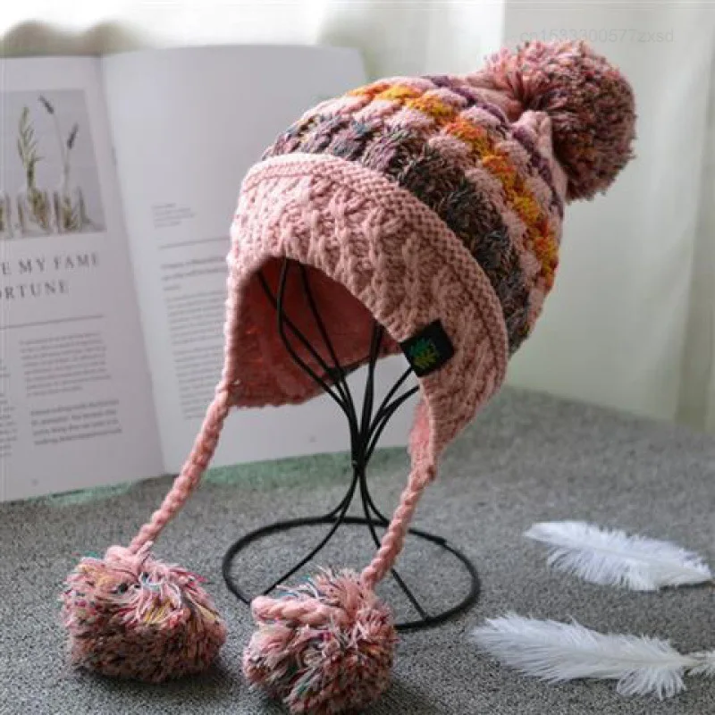 Милая трикотажная шапка Xiaomi для женщин и девушек, сезон осень-зима, Корейская версия, утолщенная теплая ветрозащитная теплая шапка, Женская Повседневная шапка