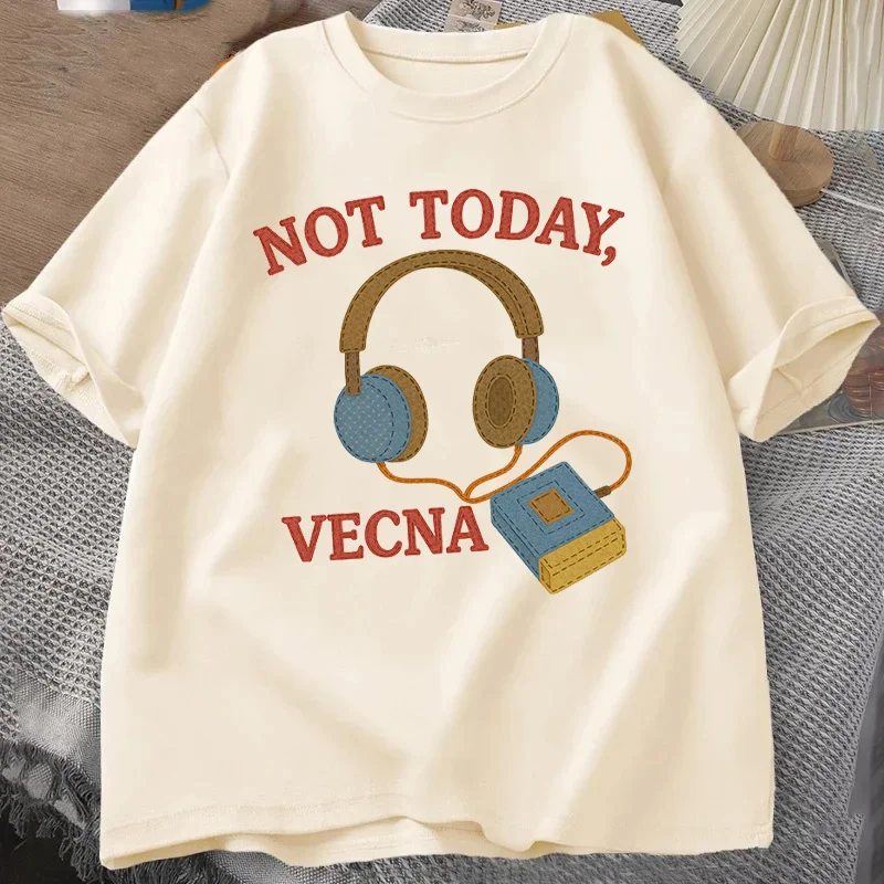 Not Today Vecna Men's T Shirt Summer Tracksuit Crew Neck Short Sleeve Tops Casual Cotton Sportswear Harajuku Retro Streetwear