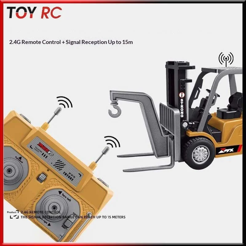 

Игрушка 1:64, мини-вилочный погрузчик из сплава, полностью пропорциональный пульт дистанционного управления, инженерная машина, Bluetooth, автомобиль с дистанционным управлением, подарок для мальчика