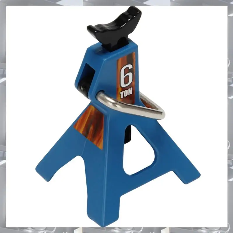 A84F-8X Metal Jack Stands Simulation Mini  For 1/10 RC Crawler Truck Car Trx4 SCX10 Simulation Climbing Vehicles-Blue