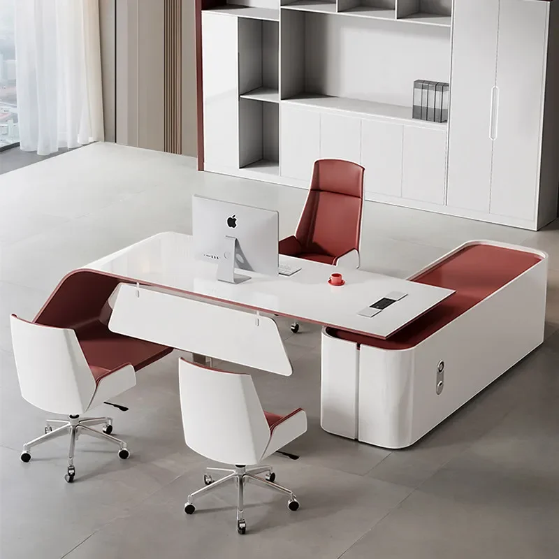 Painted Boss Table Fashionable Simple Modern Luxury Desk Motion Office Desks And Workstations Room L Shaped Tables Furniture