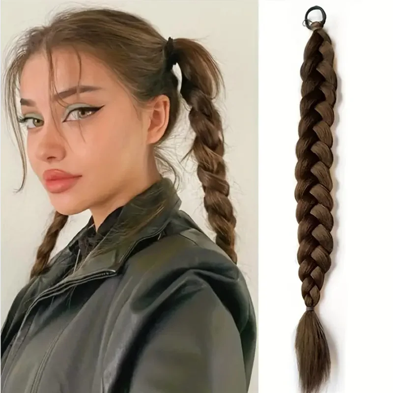 Women's Imitation Fried Twists Braid Chemical Fiber Ponytail Boxing Braid Girl Y2K Style Cosplay Accessories Daily Headwear