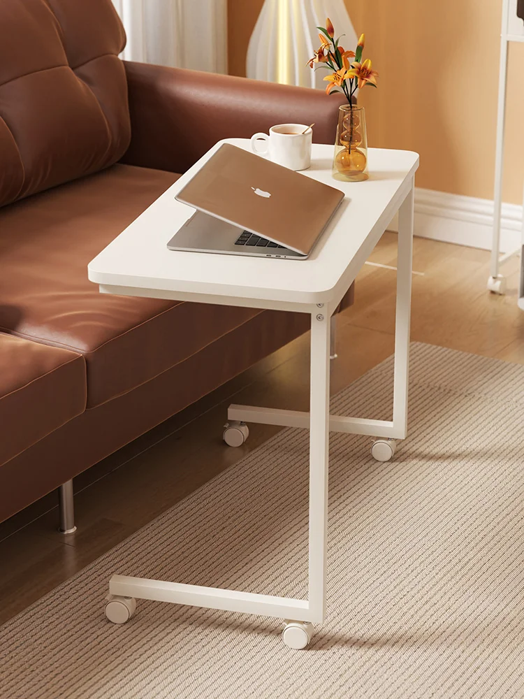 

Mobile sofa living room side coffee household table, double-layer desk, simple bedside omput