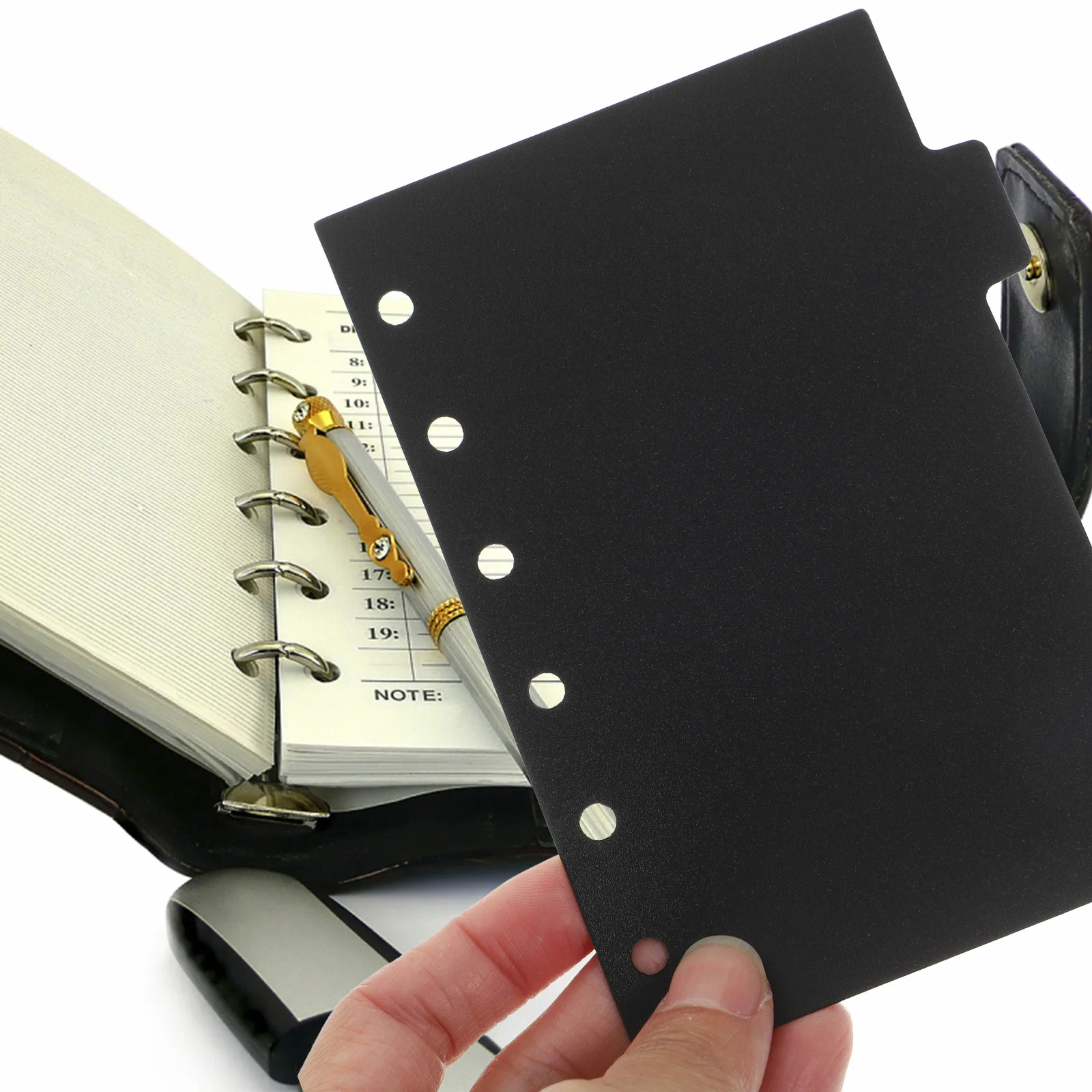 Divisori per raccoglitori 6 fogli Schede per 6 anelli Organizzazione documenti Planner Forniture Divisori per raccoglitori Schede per raccoglitori