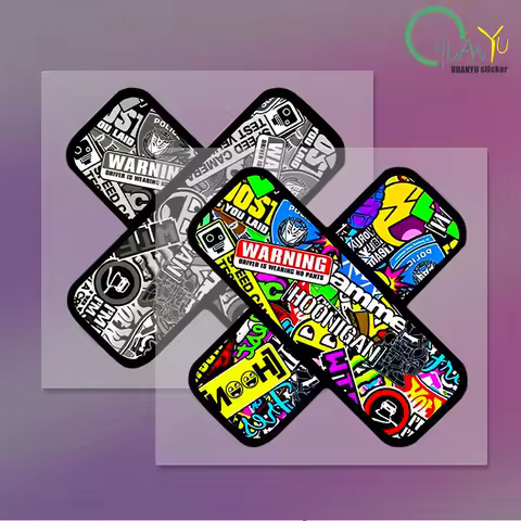 Creative Patch to block scratches car sticker brand graffiti bandage personalized funny decorative car body stickers
