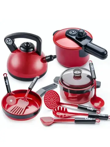 Set For Kids Girl Cooking Kitchen Toys Baby Cutting Fruit Cooking Kitchen Utensils Children's Simulation Education Pretend Play