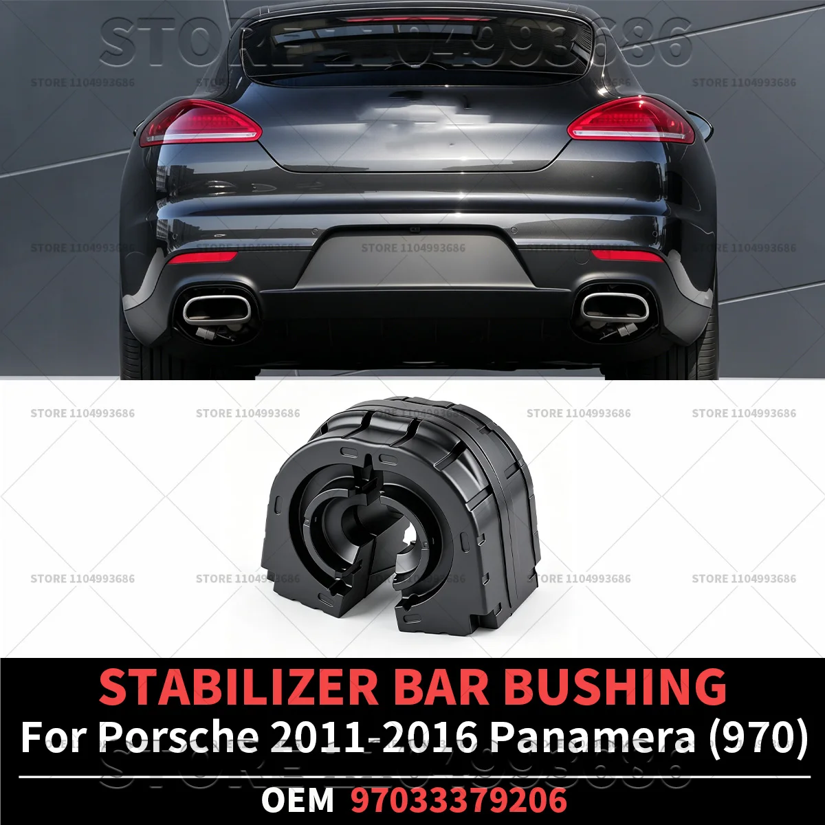 For Porsche 2010 2011 2012 2013 2014 2015 2016 Panamera (970) Rear Suspension Stabilizer Bar Bushing Left/Right OEM 97033379206