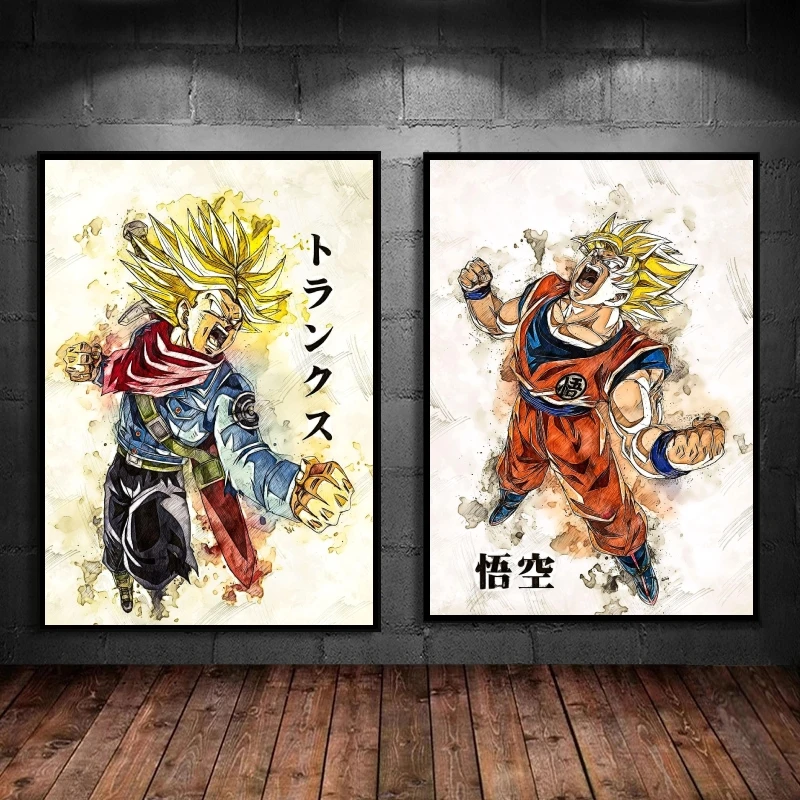 

Japanese Anime Classic Posters Dragon Ball Goku Gifts Children's Bedroom Decor Poster Home Kid Wall Art Prints Classic Retro