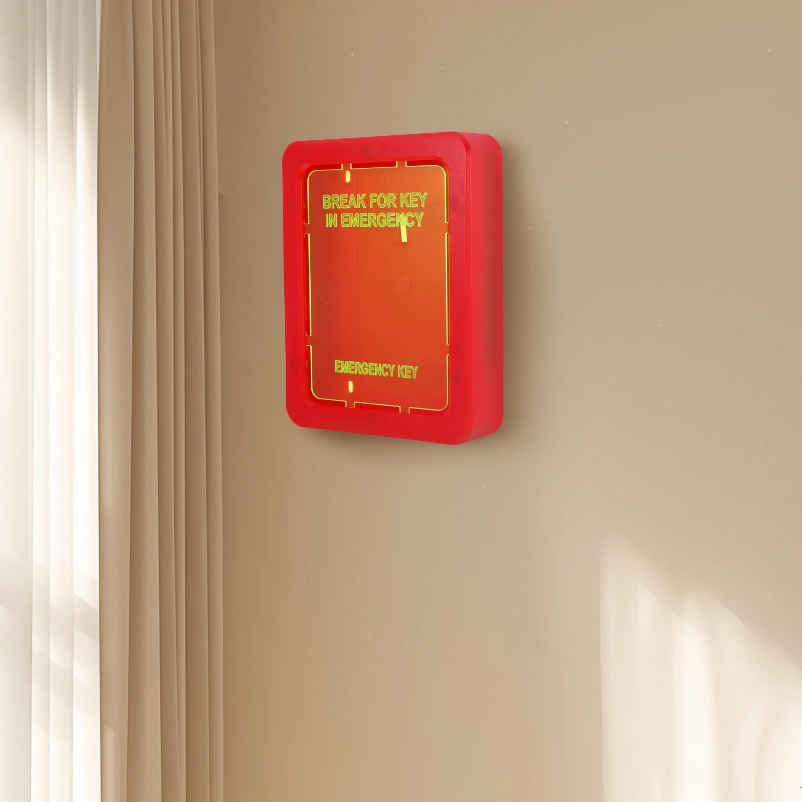 Key Box with Combination Lock Emergency Release Holder for Elevator Access Outdoor Wall Mount Secure Storage