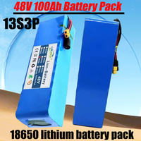 13S3P lithium-ion battery pack, 48V 70Ah, 80Ah, 90Ah, 100Ah, 1000W, suitable for CitycocoBMS electric skateboard