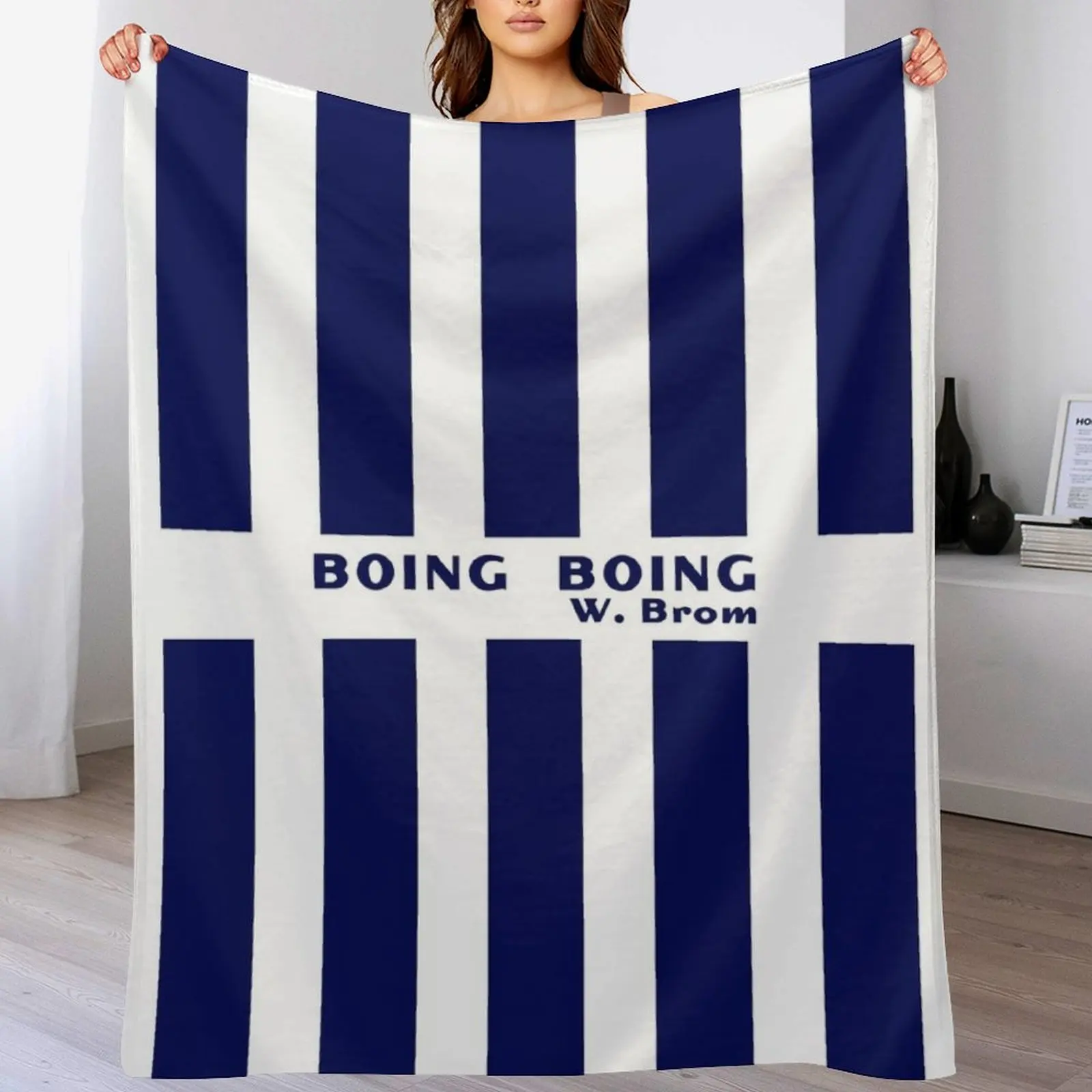 Boing Boing - W.Brom Throw Blanket For Decorative Sofa Decorative Sofa Beautifuls Blankets