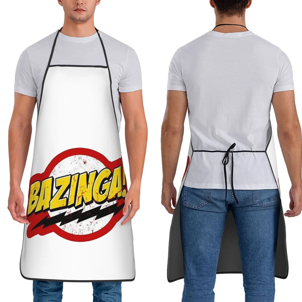 

Bazinga The Big Bang Theory Aprons Chef Baking Tablier Waterproof Bib Kitchen Cleaning Pinafore for Women Men Gardening