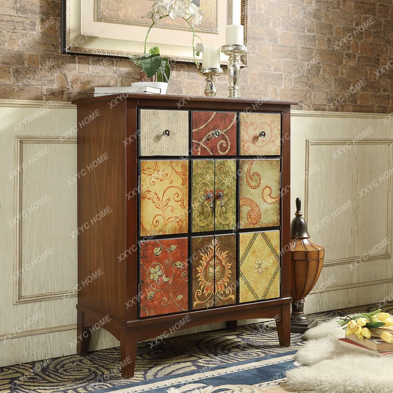 

porch shoe cabinet retro chest cabinet painted antique locker