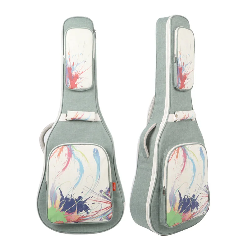 

Fashion Trend 41-inch Acoustic Guitar Case Colorful Thickened Portable Instrument Bag Outside Style Guitar Case