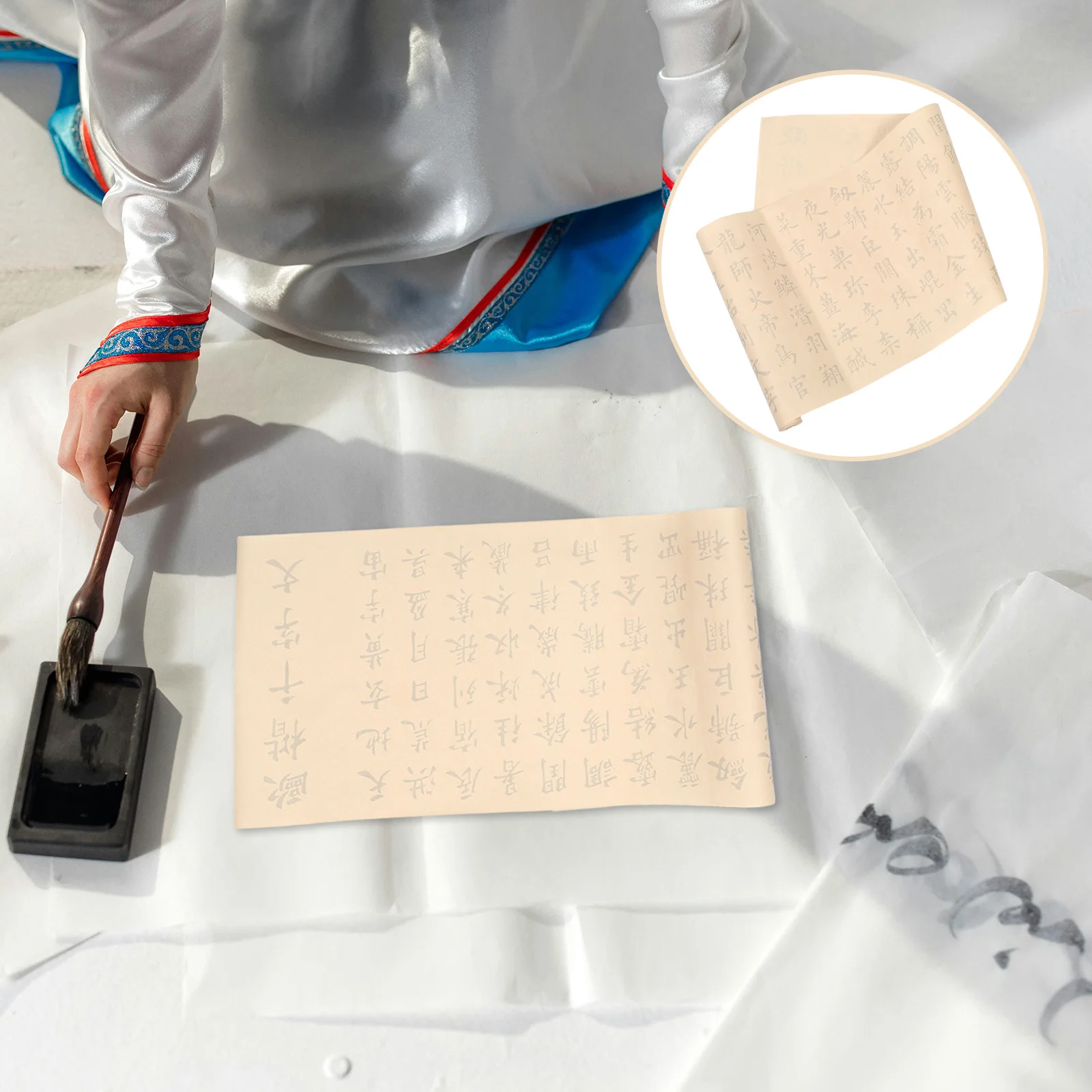 

Chinese Calligraphy Practice Paper Sheets Xuan Paper Large Medium Scroll Style for Beginners Tracing Writing Copybook