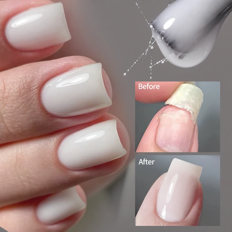 

BORN PRETTY 10ml Fiber Rubber Base Gel For Broken Nail Repaired Fiberglass Clear Quick Building Soak Off UV Construction Gel