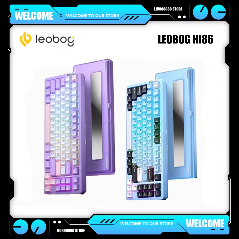 LEOBOG Hi86 Mechanical Keyboard Three-mode Hot-Swap RGB Light Aluminum Alloy Gasket Customized Gaming Keyboard Game Accessories