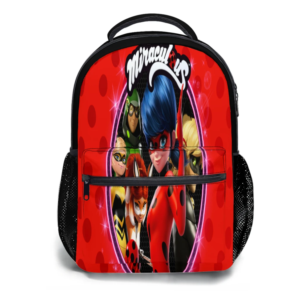 

Ladybug-Girl Schoolbag For boys Large Capacity Student Backpack Cartoon High School Student Backpack 17inch