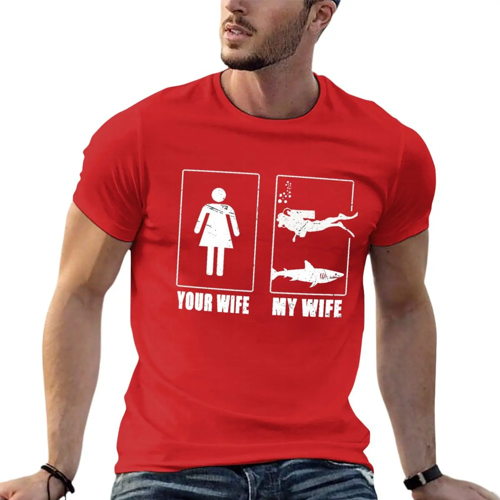 Your Wife My Wife scuba diving - funny scuba diving gift idea for wife - my vs your T-shirt sports fans t shirt men