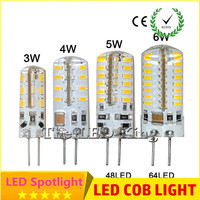 free shipping 3w 9w 12w G4 led SMD3014 24 48 64LEDS DC AC 12V 220V Spotlight Led lamp Light Downlight Led Bulbs Warm/Cool White