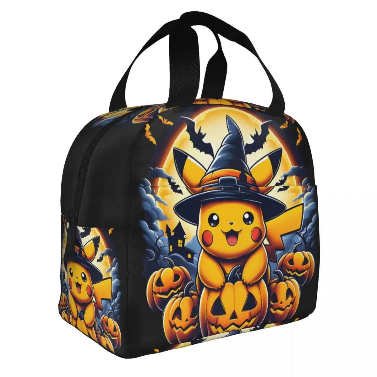 Girl Boy｠ Food Preservation Bag Haunted Night Cooler Portable Fashion Pokemon ToteLunch Food BoxWork