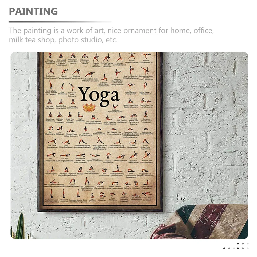 Home Decor Yoga Poster Delicate Wall Hanging Pictures Room Replaceable Decorative Household Fitness