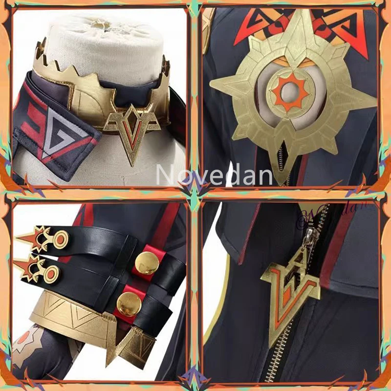 Mavuika Cosplay Costume Genshin Pyro Archon Impact Game Suit Sexy Uniform Cosplay Costume Shoes Wig Anime Party Role Play Outfit