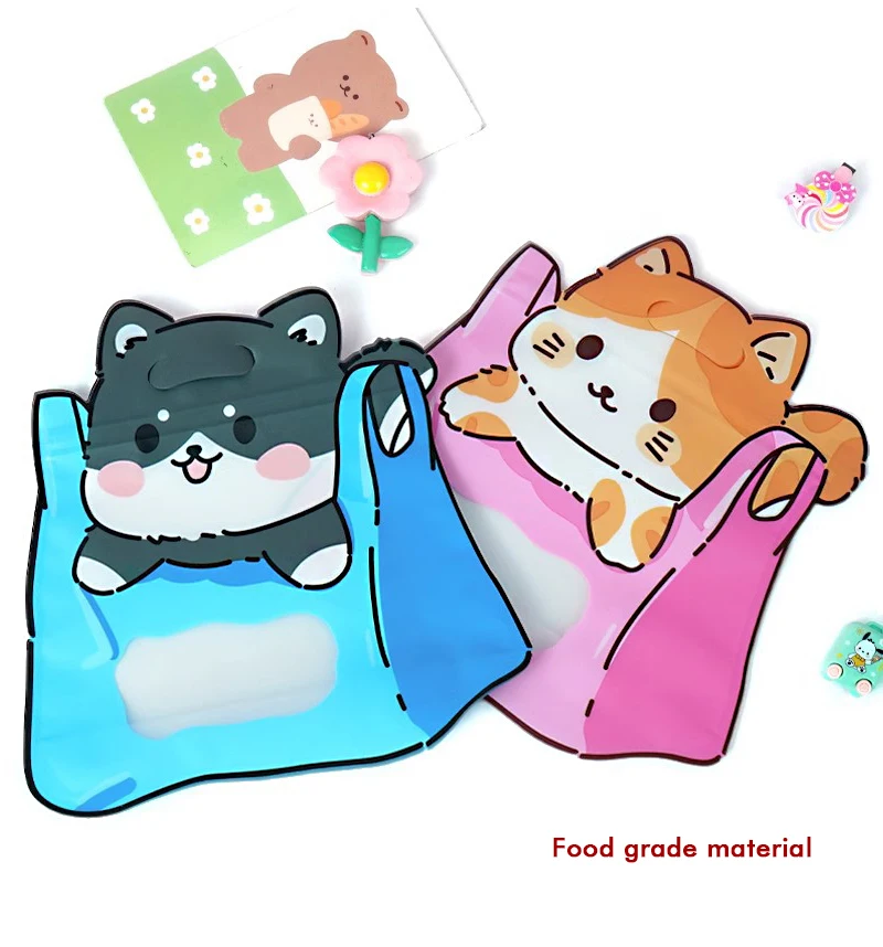 20Pcs 50Pcs Kunststoff Tragbare Cartoon Schulranzen Süßigkeiten Snack Abdichtung Taschen kinder Geburtstag Hochzeit Party Kreative Geschenk Tasche – Detail 4