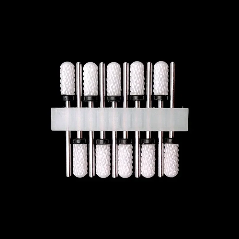 10 Keramikbohrer, Fräser, Zubehör für rotierende Nagellack-Schleifmaschinen, Zubehör für Überlaufentfernungswerkzeuge