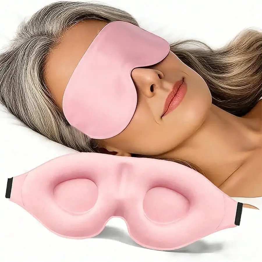 

Unisex 3D Contoured Sleep Eye Mask 100% Light Blocking Comfortable For Sleep Travel Nap Meditation