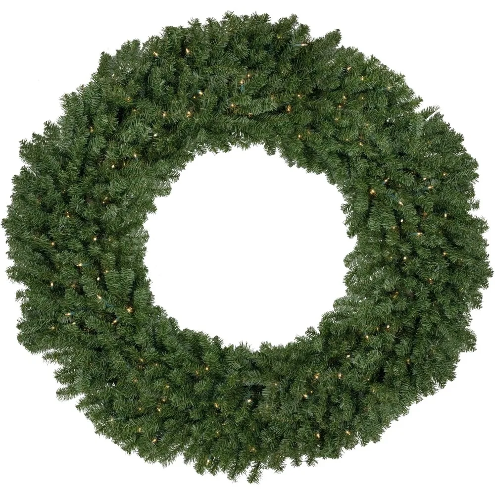 

Pre-Lit Commercial Canadian Pine Artificial Christmas Wreath - 7-Foot Clear Lights