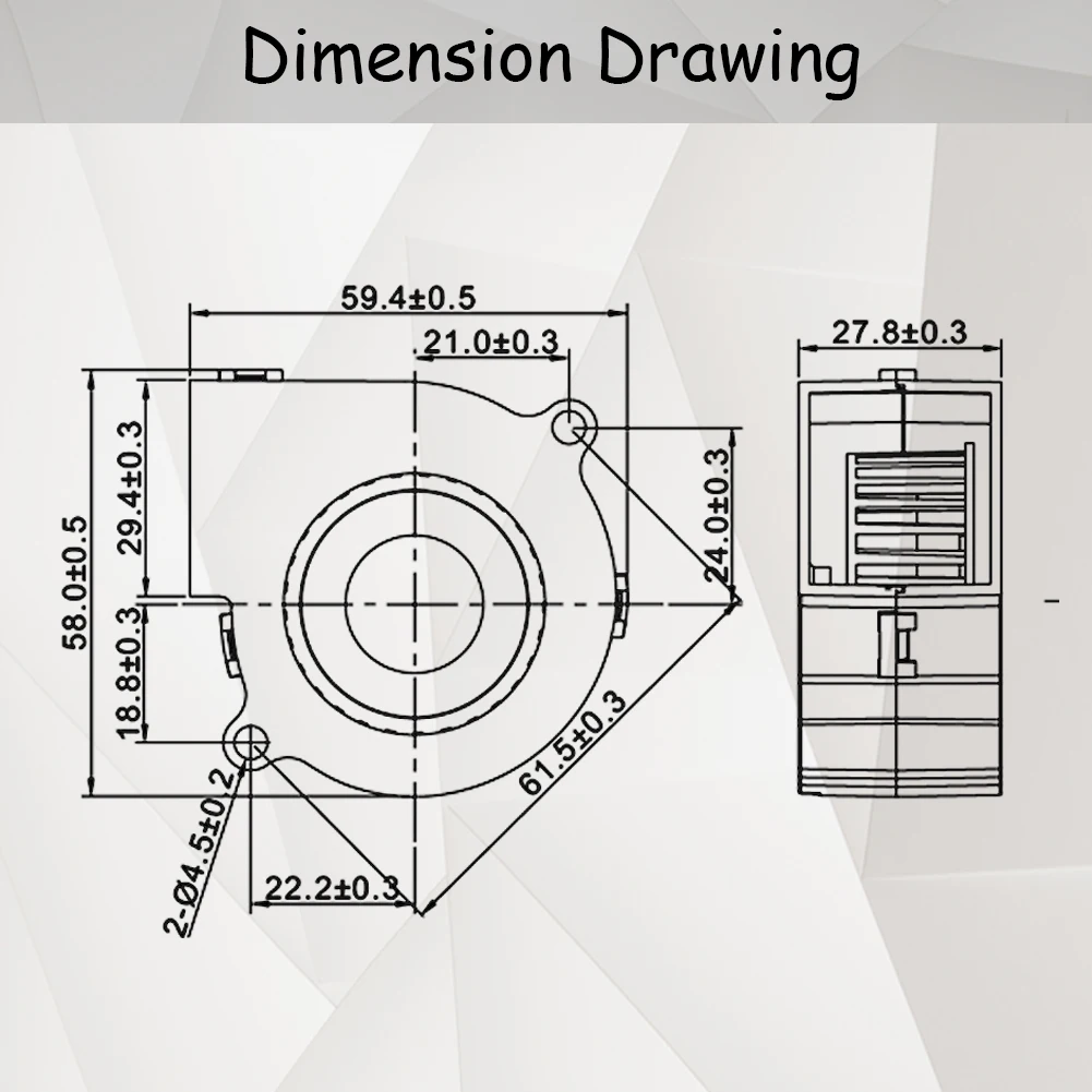 브러시리스 쿨러 냉각 DC 원심 송풍기 팬 2 개, 60mm 12V 24V 2 핀 60x28mm 6028 6cm 슬리브 듀얼 볼 방열판 라디에이터