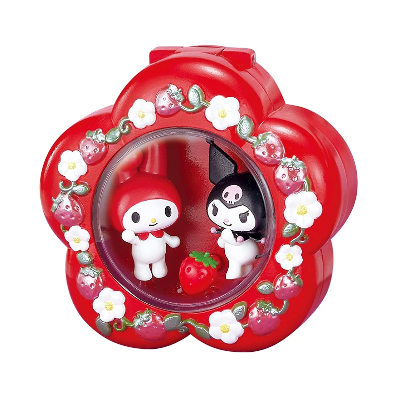 Rement Sanrio My Melody & Kuromi Makeup Box Miniatuur Scène Collectie Simulatiemodel Speelgoed Blind Box Cadeau voor meisjes Kerstmis