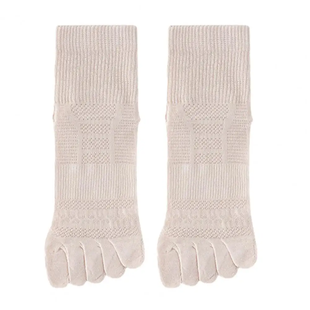 Summer Ultra-thin Breathable Mesh Short Socks For Men Sports Five Fingers Socks Ankle Socks Sweat-absorbing Split Toe