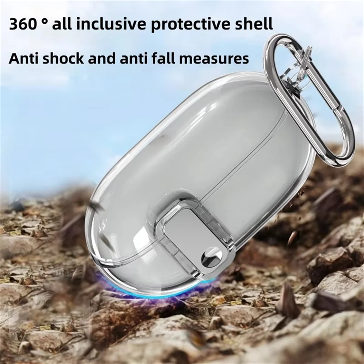 

Headphone Case Lock Buckle Case for Solo Buds Transparent Electroplated Button Protection Soft Case for Solo Buds Cover,A