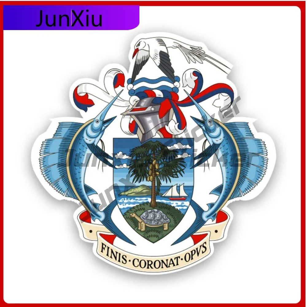 

Seychellois Coat Of Arms Sticker Creative Decals Uv Protected Seychelles Flag Syc Coa State Flag Patriotic Car Sticker Vinyl