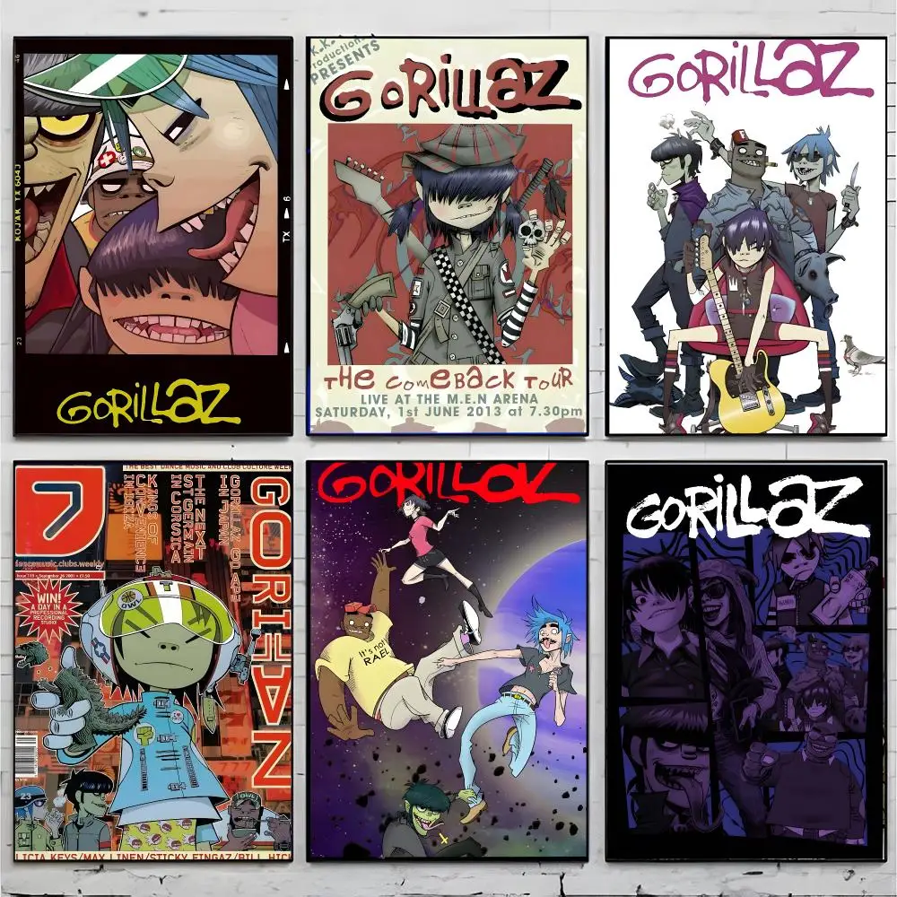 Alternative Band G-gorillaz Poster Premium Decor Art & Gift for Household Lounge Home Ornaments