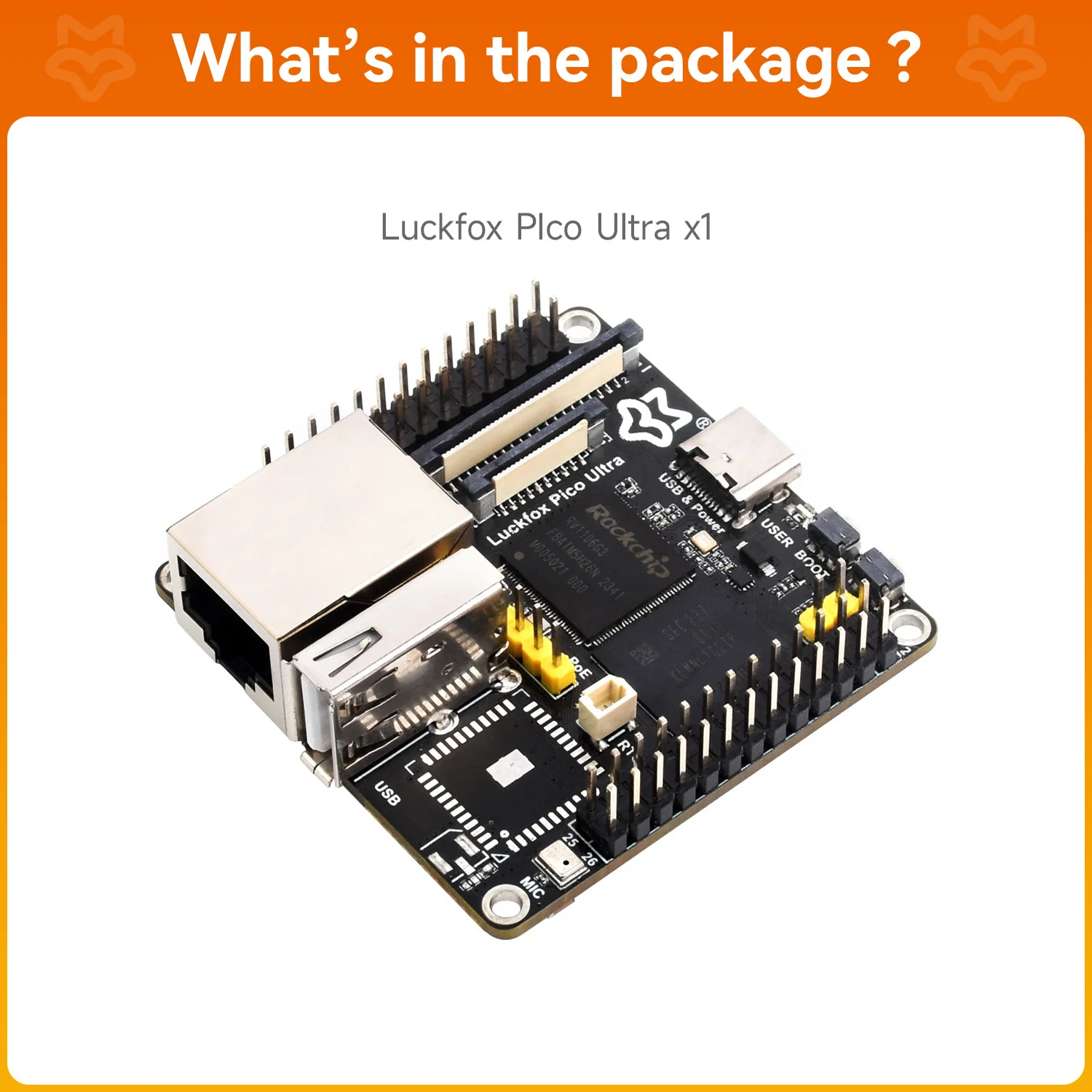 Imagem -06 - Placa de Desenvolvimento Waveshare Linux Micro Luckfox Pico Ultra Rv1106 Integra Arm Cortex-a7 Risc-v Mcu Npu Processadores Isp