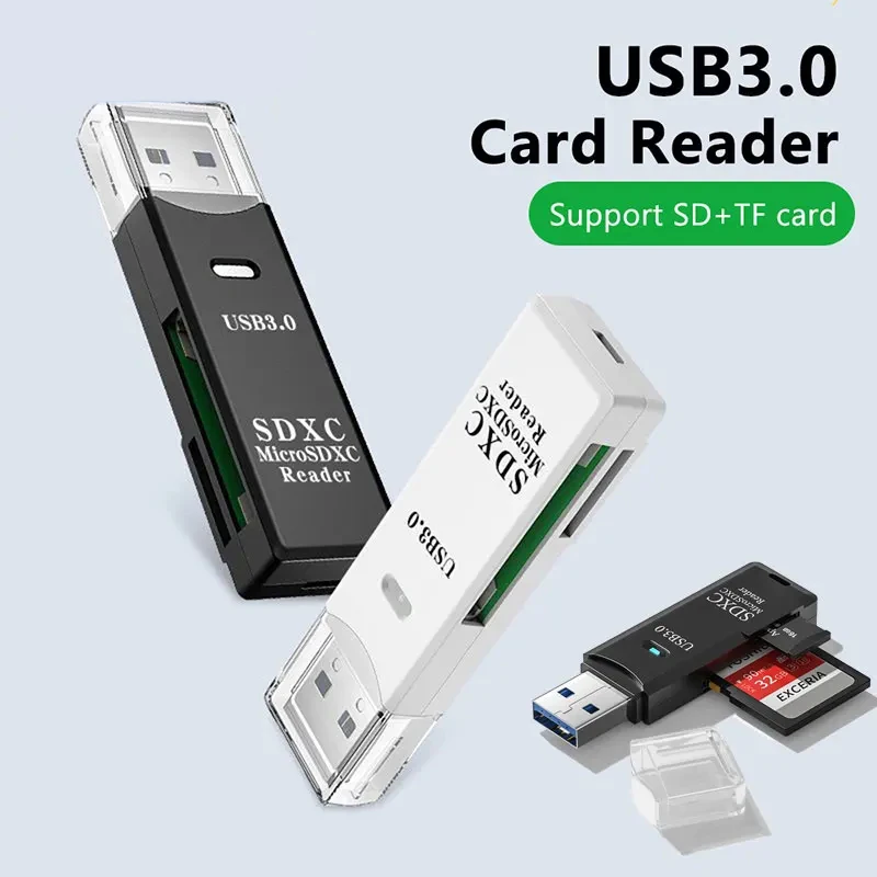 USB 3.0 Card Reader 2 in 1 Usb 2.0 To Sd Micro Sd Tf Memory Card Adapter for Mac PC Laptops Accessories Flash Drive Card Reader