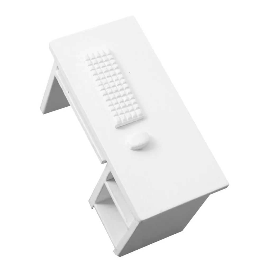 

Набор миниатюрной офисной компьютерной мебели для кукольного домика: белый стол, аксессуары для рабочего стола, декор для стола с мышкой и клавиатурой, масштаб 1:12